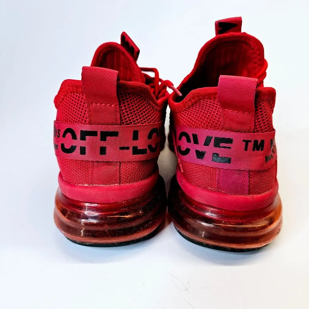 Off-Line Red Athletic Sneakers Running Shoes Performance Training Mens 7.5 Sz 41